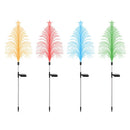 4-Pack 7-Color Solar Christmas Tree Lights – Fiber Optic, IP44 Waterproof