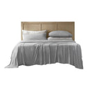 4-Piece King Stretch Jersey Sheet Set,Grey by Montret