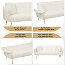 Convertible Double Futon Sofa Bed With Folding Armrests For Living Rooms by HouseOfZazla