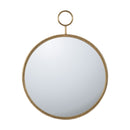 Circle Wall Mirror With Iron Frame, Accent Mirror For Living Room