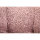 Modern Nursery Rocking Chair Upholstered Glider Chair with High Backrest Rocker Accent Armchair with Solid Wood Legs for Nursery Bedroom Living Room Teddy(Pink)