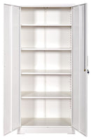 Container Furniture Direct Ironclad 71" Metal Storage Cabinet with Locking Doors and 4 Adjustable Shelves by HouseOfZazla