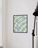 Floral checkerboard