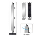 Full Length Standing Mirror, 360° Swivel Floor Mirror For Bedroom - Black