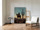 Rider and Saguaro at Dusk