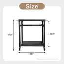 2-Tier Outdoor Grill Cart with Stainless Steel Top
