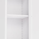 Tall Bathroom Storage Cabinet, 5-Tier Narrow With 2 Doors & Adjustable Shelves, Freestanding - White by HouseOfZazla