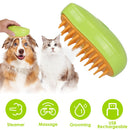 3 In 1 Cat Grooming Steam Brush Hair Brush with Steamer Pet Massage Comb Cleaning Brush for Cats Dogs USB Rechargeable