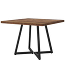 Square Dining Compact Kitchen Table - Brown / Black by HouseOfZazla