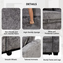 Pull Out Loveseat Sofa With Adjsutable Backrest, 2 Pillows, Cup Holders, USB Ports For Living Room