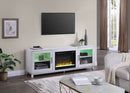 Summit - TV Stand Console With Fireplace - White Walnut Finish by HouseOfZazla