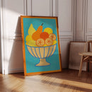 Sunny Fruit Bowl on Blue
