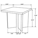 Andando Square Solid Wood End Table Mango Brown