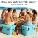 25QT Portable Cooler, Insulated Hard Cooler with Bottle Opener and Cup Holder by HouseOfZazla