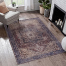 Maval - 8' X 10' Washable Area Rug - Burgundy