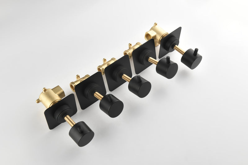 3/4" Cast Metal Volume Control Valve 3-Piece Extra High Flow Master Shower Volume Control Adjustable brass handle valve body, 1 piece each on the left and right