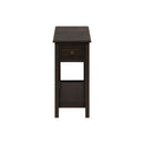 Accent End Table, 2 Tier, Storage Drawer, Transitional - Walnut