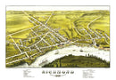 Vintage Map of Richmond, Maine 1878