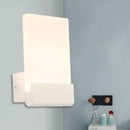 GobekUsa 4" Wide Acrylic LED Sconce Light - Black/White Cuboid Design with Warm/White Lighting Options