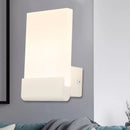 GobekUsa 4" Wide Acrylic LED Sconce Light - Black/White Cuboid Design with Warm/White Lighting Options