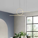 GobekUsa Minimalist LED Island Pendant Light with Halo Ring for Dining Room
