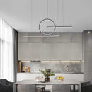 GobekUsa Minimalist LED Island Pendant Light with Halo Ring for Dining Room