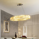 GobekUsa Contemporary Clear Crystal Prism Hanging Lamp for Dining Table - Island Light with K9 Crystals