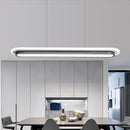 GobekUsa Nordic Style Black & White Elliptical Island LED Suspension Lamp - Modern Acrylic Lighting for Table