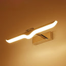 GobekUsa Modern Symmetric LED Wall Sconce for Bathroom Vanity - Acrylic and Nickel Finish