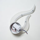 GobekUsa Flame Shaped LED Wall Mounted Light - Decorative Acrylic Sconce for Corridors (White)
