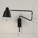 GobekUsa Modern Wall Mounted Reading Lamp: Retractable Arm, Nordic Style