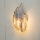 GobekUsa Modern Metal Wall Sconce with Feather Shade - Bedroom Wall Lighting (2 Lights)