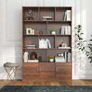 70.87" Tall Bookshelf with 10 Cubes and 3 Doors by HouseOfZazla