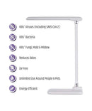 Brilli 15"H Bright-Clean Antimicrobial LED Desk Lamp Matte White Finish with Wireless Charging by LampsUSA