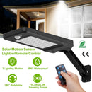Solar Wall Light Outdoor 60LEDs PIR Motion Sensor Remote Control Wireless Lamps IP65 Waterproof Lighting for Garage Front Door Garden Pathway