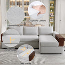 Sectional Sofa Upholstered Sofa Couch With Reversible Armrests For Living Room by HouseOfZazla