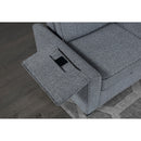 Rebecca - Sofa With Pull Out Bed, Storage Chaise, USB And Cup Holders - Dark Gray by HouseOfZazla