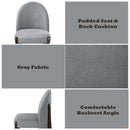Clayten Gray Fabric and Espresso Finish Dining Chair (Set of 2)