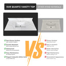 43-inch Quartz Bathroom Vanity Top with Undermount Single Bowl Sink by HouseOfZazla
