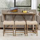 Bar Table Set With 3 Padded Stools by HouseOfZazla