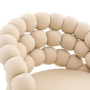 Puffy Bubble Chair, Ball Chain (Set of 2) - Beige / Gold by HouseOfZazla