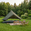 4 Season Bell Tent 13.1FT, Green Waterproof Glamping Yurt Tent by HouseOfZazla