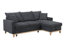 Colton - Reversible Sleeper Sectional Sofa With Storage Chaise - Dark Gray by HouseOfZazla