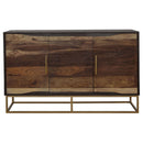Zara 2-door 57-inch Wood Accent Storage Cabinet Black Walnut