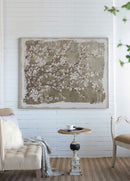 Large Cherry Blossom Canvas Art Print, Home Decor Accent Piece - Gray / White Matte by HouseOfZazla