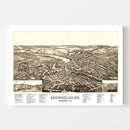 Vintage Map of Skowhegan, Maine 1892