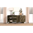 Roman - 3 Door Server With Chevron Design - Brown