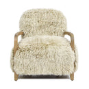 Enchante - New Zealand Sheepskin Accent Arm Chair - Taupe / Natural by HouseOfZazla