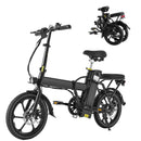 Adult Electric Bicycles 500 W Motor 15.5 MPH Max Speed, 16inch Tire, 42 V 10.4 AH Removable Battery for Electric Bike, Multi-Shock Absorption, City Commuter, Fold able Adult Electric Bicycle