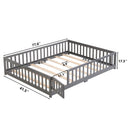 Solid Floor Bed With Door And Fence For Children by HouseOfZazla